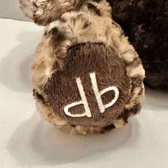 Dennis Basso Home Teddy Bear Plush Faux Fur Leopard Cheetah Spots Brown Tan - Picture 3 of 8